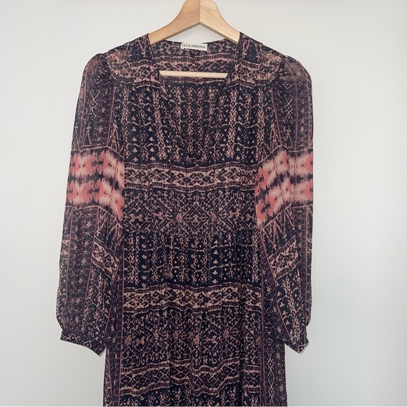 Ulla Johnson Allegra Maxi Dress in Earth Ikat 2 100% Silk Brand New Without Tags - Picture 6 of 16